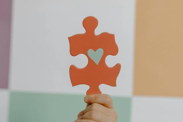 Hand Stillleben Begrifflich Puzzle